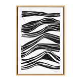 Sylvie Abstract Waves Framed Canvas by kateandlaurel - main product image for Resin Society