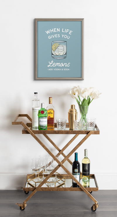 Blake When Life Gives You Lemons Blue Framed Printed Glass by The by kateandlaurel - product image 7 for Resin Society