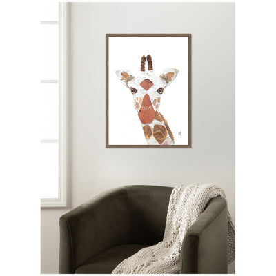 Giraffe by Madeline Jeppesen Framed Canvas Wall Art Print