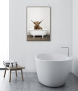 Sylvie Highland Cow in Tub Color Framed Canvas by kateandlaurel - product image 16 for Resin Society