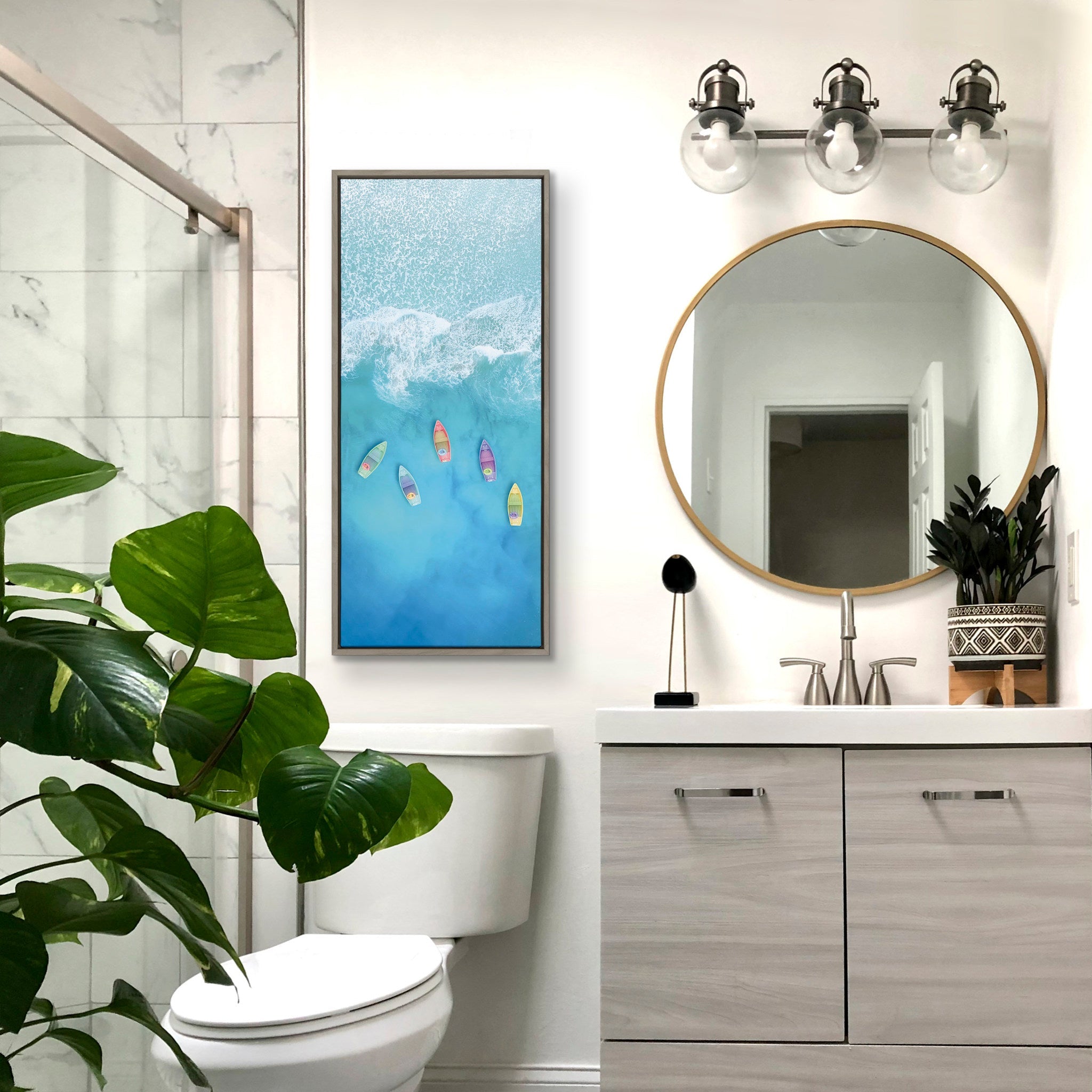 Sylvie Tropical Escape Framed Canvas by The Creative Bunch Studio by kateandlaurel - product image 9 for Resin Society
