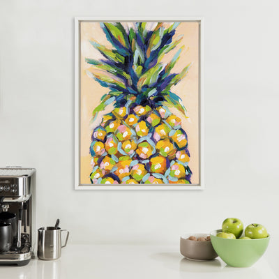 Sylvie Pineapple Study No 2 Framed Canvas by Rachel Christopoulos by kateandlaurel - product image 4 for Resin Society