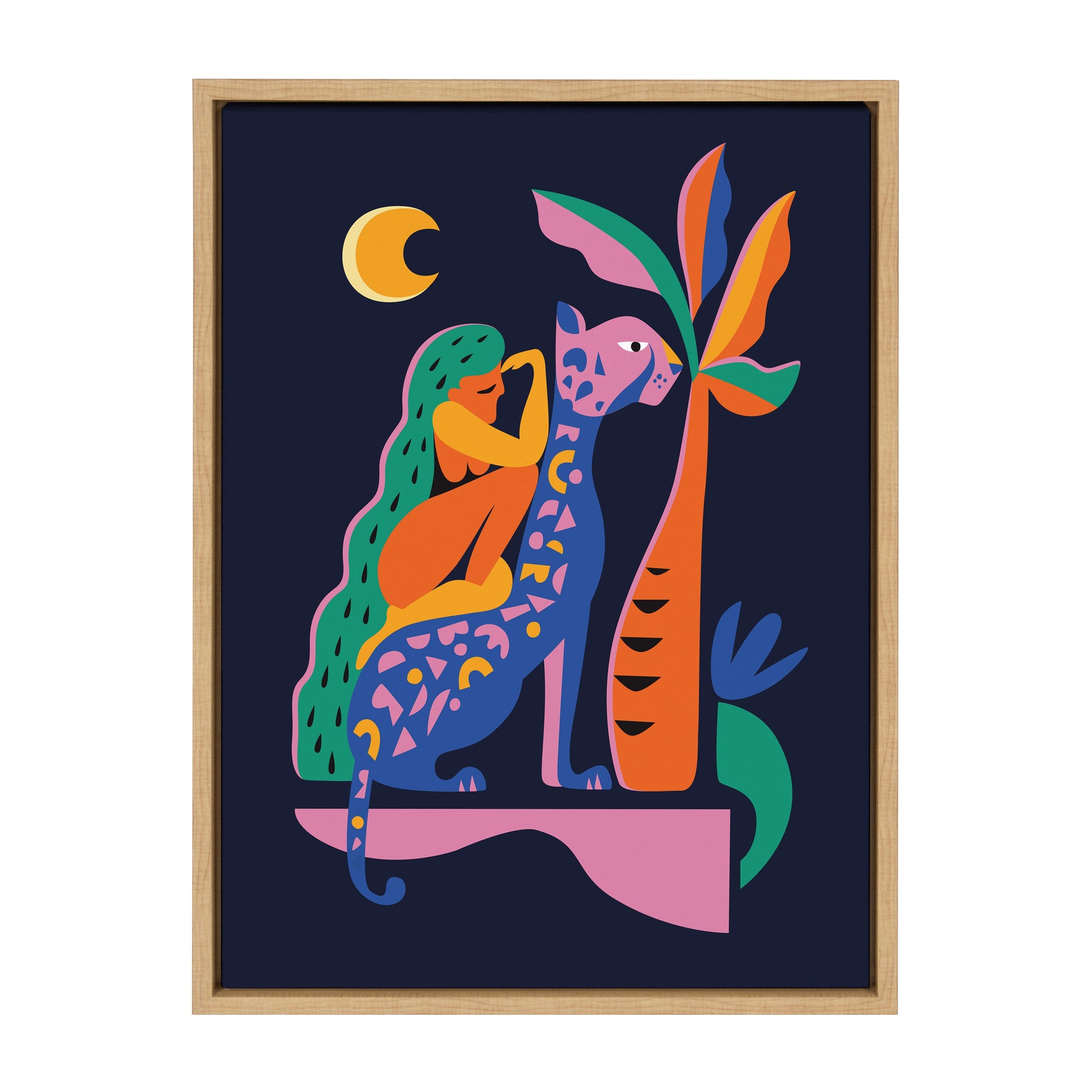 Sylvie Girl On Cheetah Framed Canvas by kateandlaurel - product image 9 for Resin Society