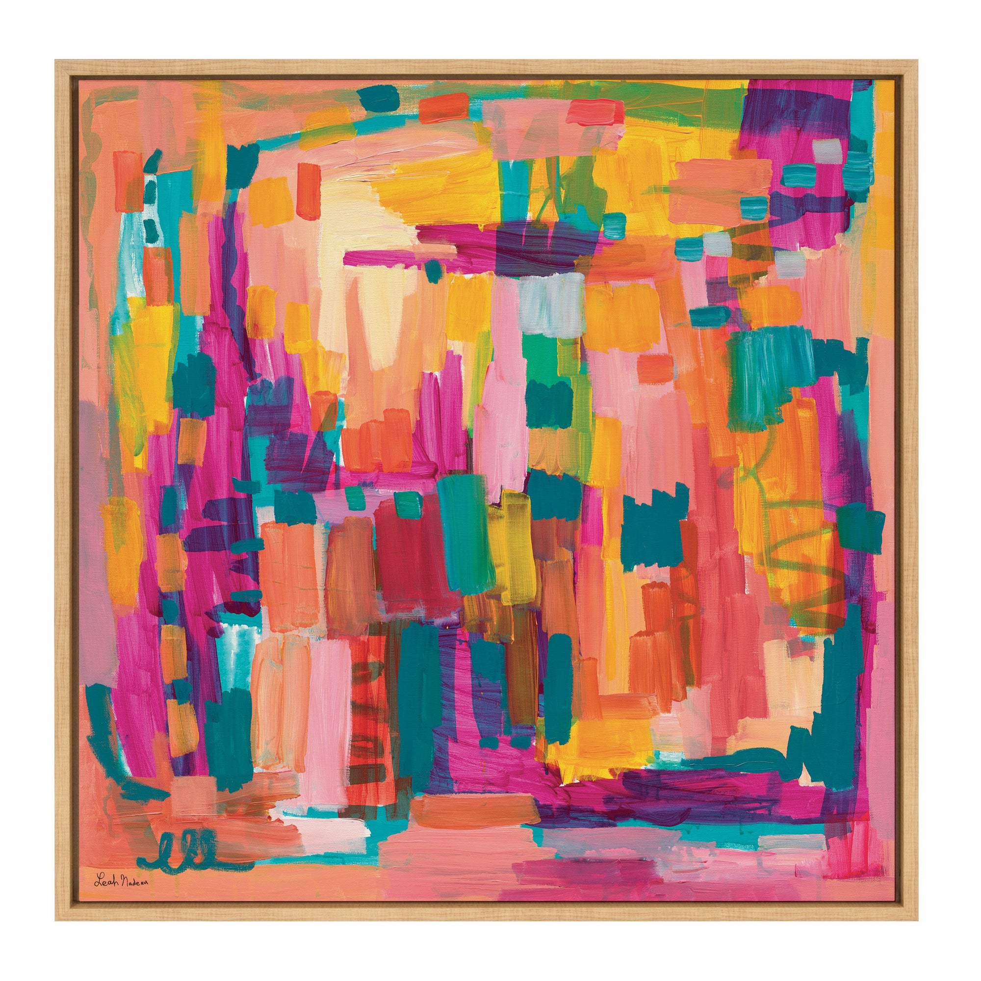 Sylvie I Feel Pretty Framed Canvas by Leah Nadeau by kateandlaurel - product image 8 for Resin Society