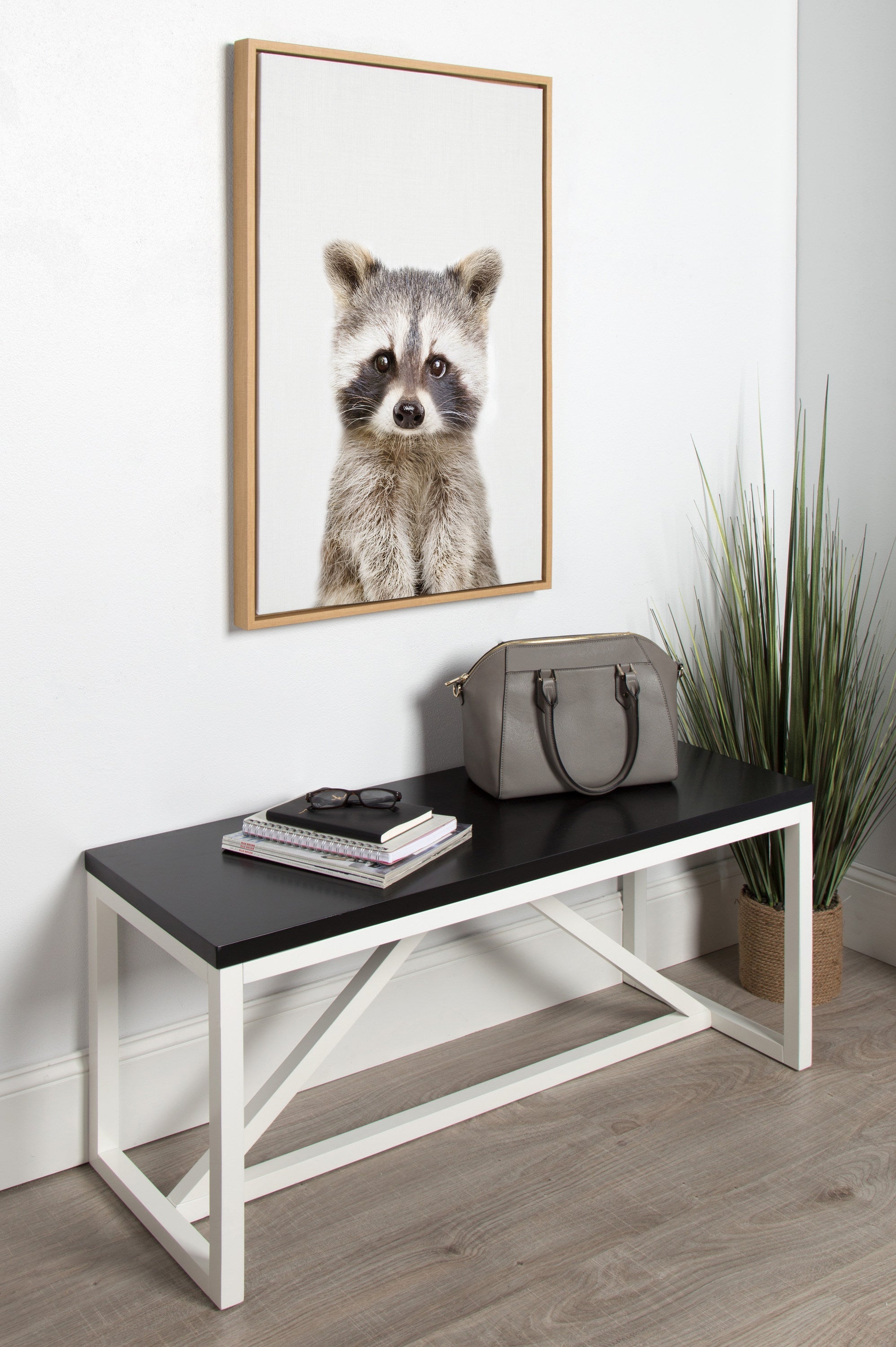 Sylvie Raccoon Framed Canvas by Amy Peterson Art Studio