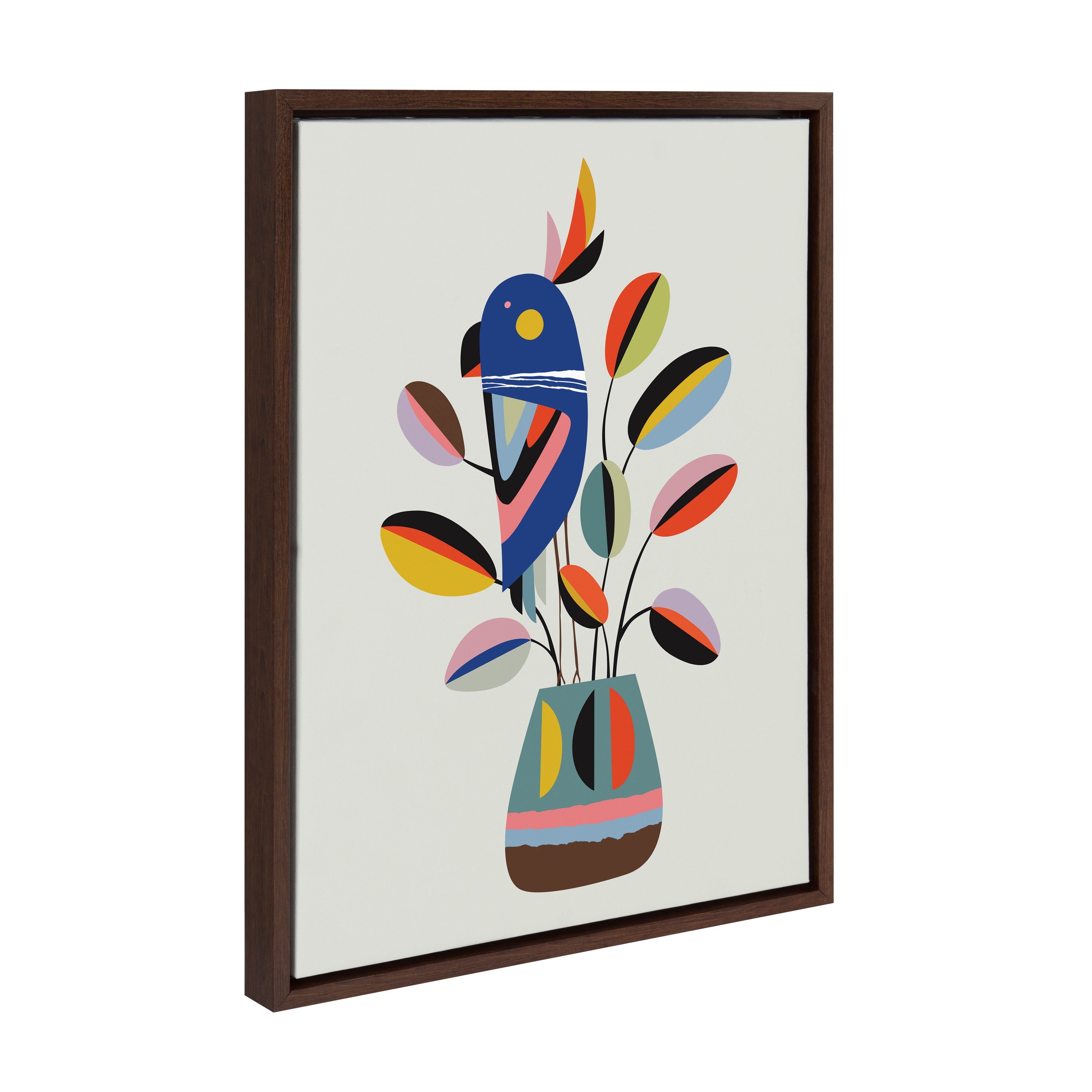 Sylvie Rubber Plant Framed Canvas by kateandlaurel - product image 2 for Resin Society