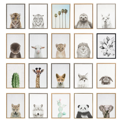 Sylvie Succulent Framed Canvas by Simon Te of Tai Prints