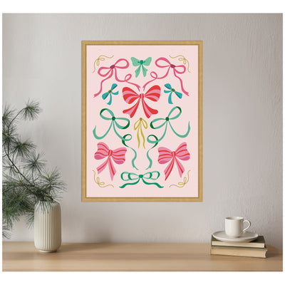 Sylvie Framed Canvas Christmas Bows by Rachel Lee