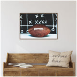 Sylvie Playbook Football Framed Canvas by Alicia Abla