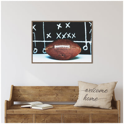 Sylvie Playbook Football Framed Canvas by Alicia Abla