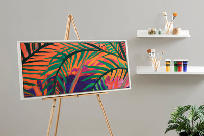 Sylvie Blank Framed Canvas 18x40
