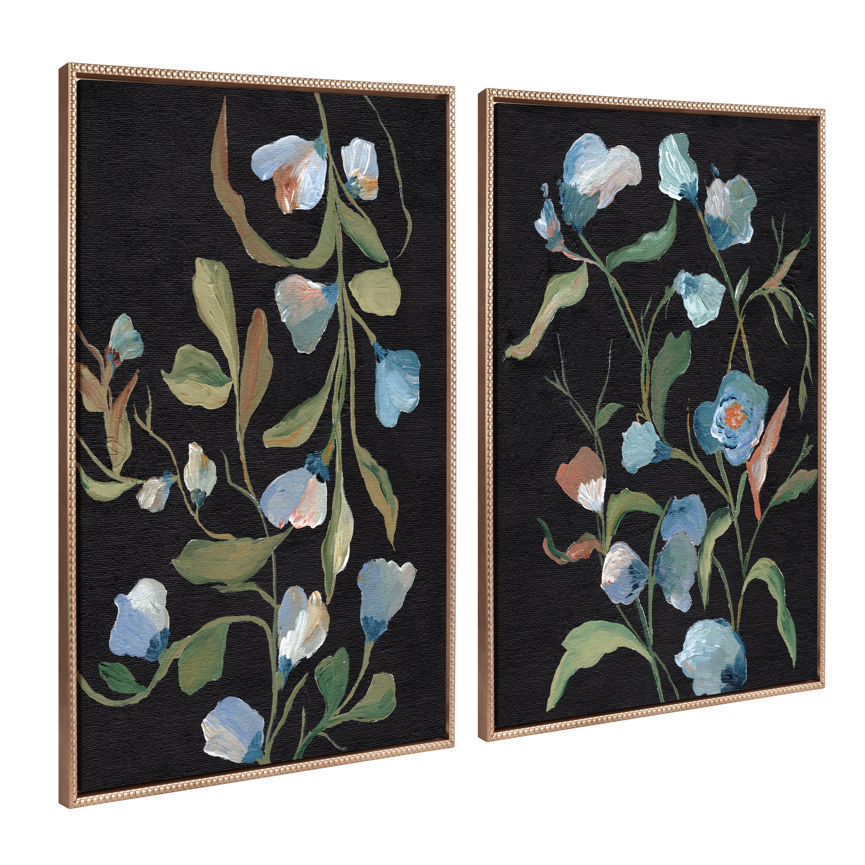 Sylvie Foliage I and Foliage III Framed Canvas Art Set by Nikita Jariwala