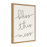 Sylvie Bless This Mess Framed Canvas by kateandlaurel - product image 2 for Resin Society