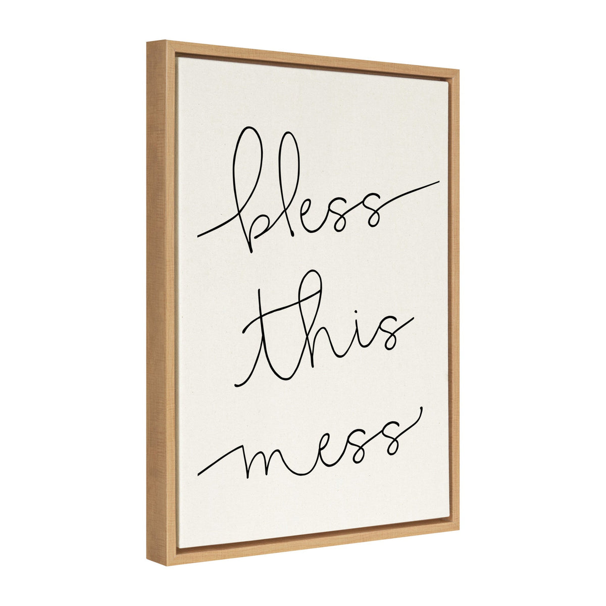 Sylvie Bless This Mess Framed Canvas by kateandlaurel - product image 2 for Resin Society