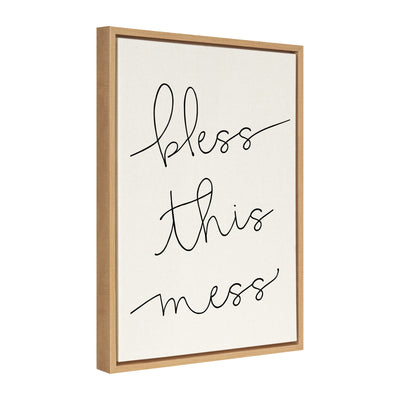 Sylvie Bless This Mess Framed Canvas by kateandlaurel - product image 2 for Resin Society
