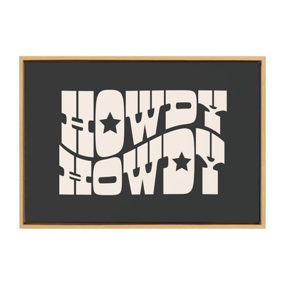 Sylvie Howdy Star Landscape Black Framed Canvas by Honey Island Studio
