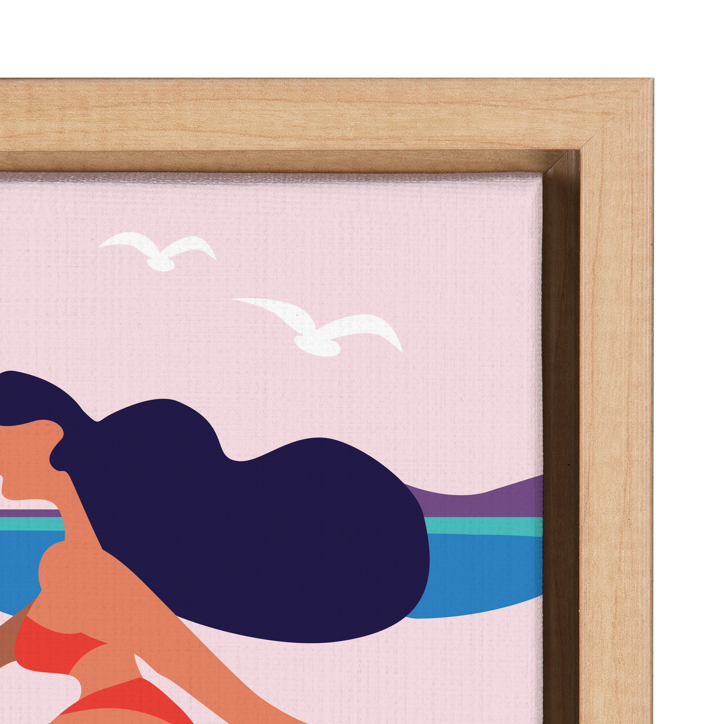 Sylvie Mid Century Modern Surf Dog Framed Canvas by kateandlaurel - product image 11 for Resin Society