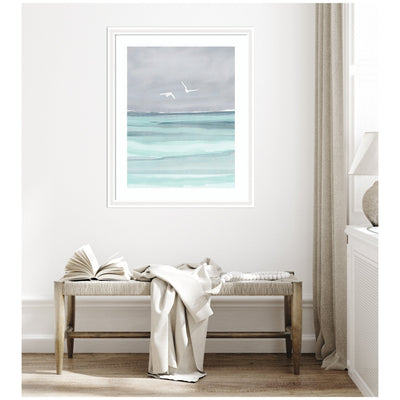 Framed Art Sea and Seagulls by Nikita Jariwala