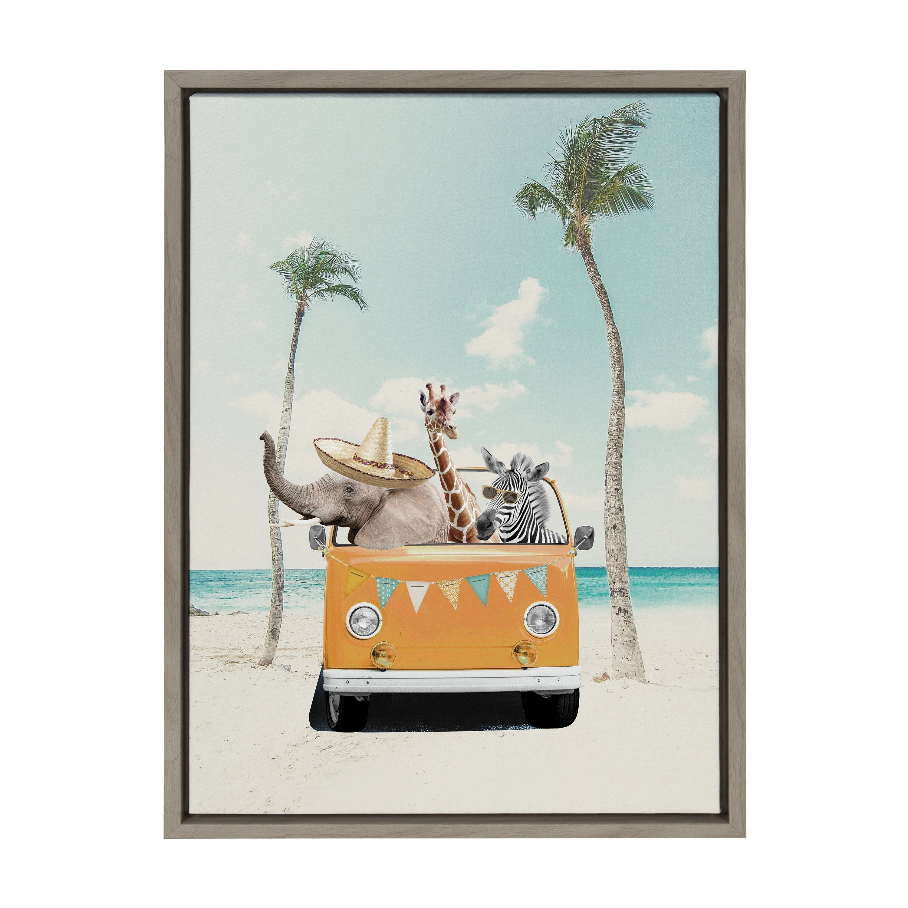 Sylvie Beach Adventures Framed Canvas by July Art Prints