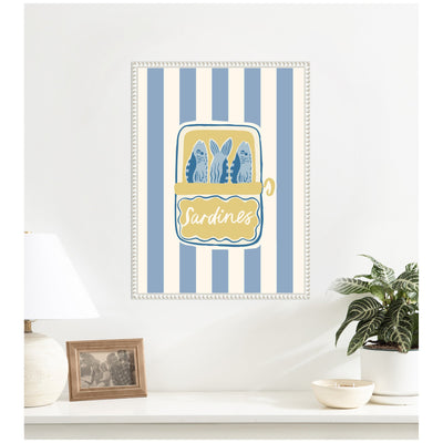 Coastal Sardines by Aislinn Simmonds Duchess Plum Framed Canvas Wall Art Print