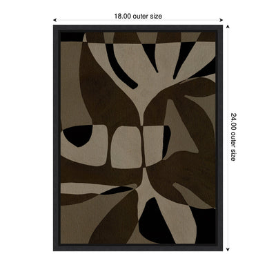 Sylvie Contour 2 Framed Canvas by Shatha Al Dafai