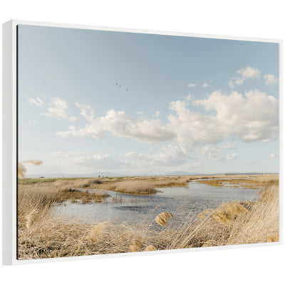 Sylvie Marshland framed canvas art by Crystal Lynn Collins depicting a serene marshland landscape