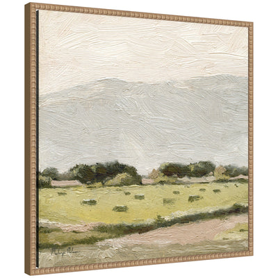 Petit Views No 11 by Mackenzie Nelson Framed Canvas Wall Art Print showing vibrant colors in a Sylvie Beaded frame