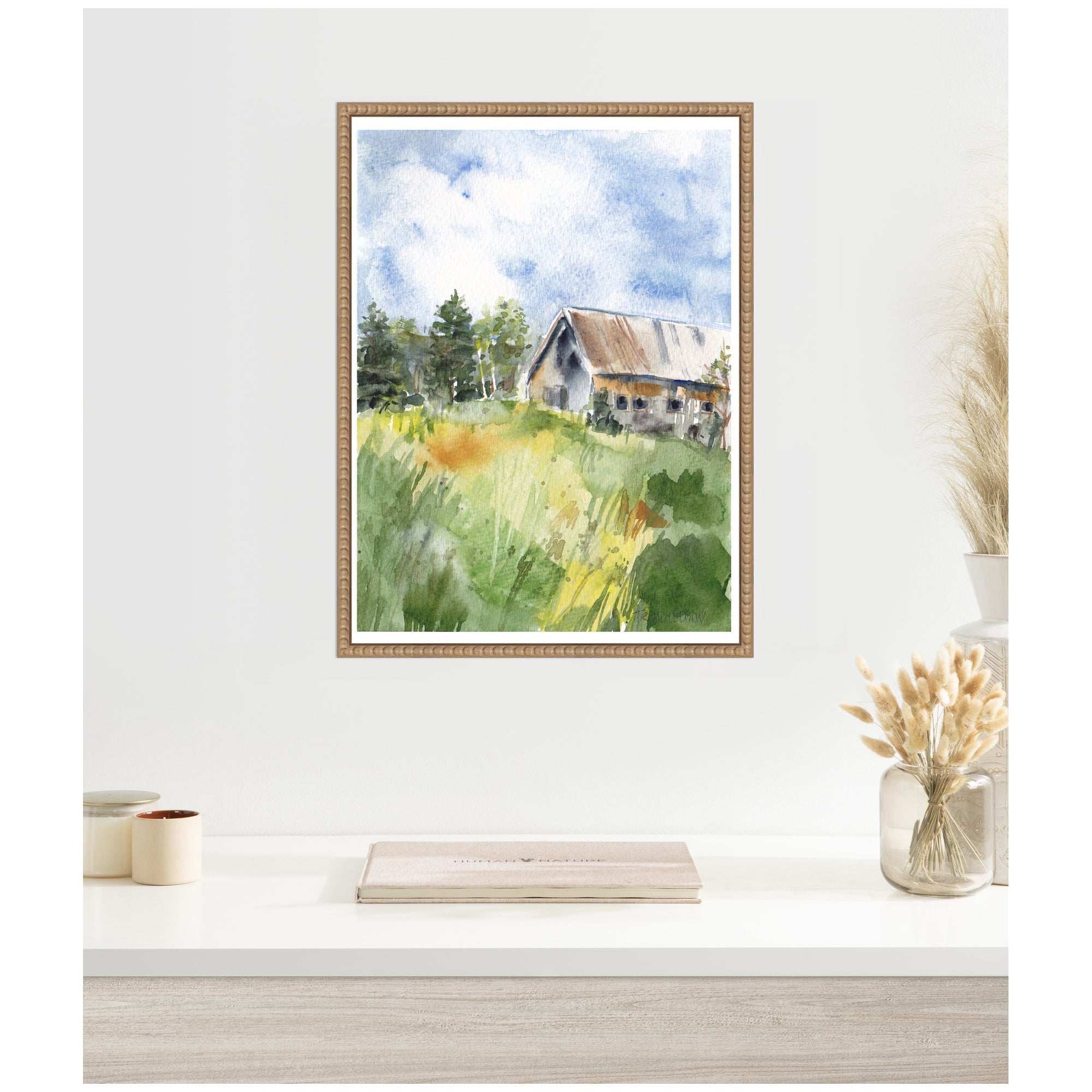 Sylvie Vermont Barn in Summer Framed Canvas by Patricia Shaw