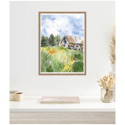 Sylvie Vermont Barn in Summer Framed Canvas by Patricia Shaw