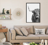 Sylvie Highland Cow Framed Canvas by kateandlaurel - product image 8 for Resin Society