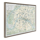 Sylvie Nouveau Plan De Paris Monumental Map Framed Canvas by kateandlaurel - product image 2 for Resin Society
