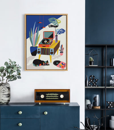 Sylvie Chill Out Saturday Framed Canvas by kateandlaurel - product image 18 for Resin Society