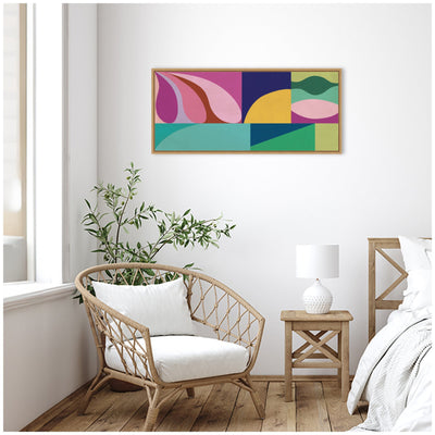 Abstract 02 Panel 1 by Rachel Lee Framed Canvas Wall Art Print
