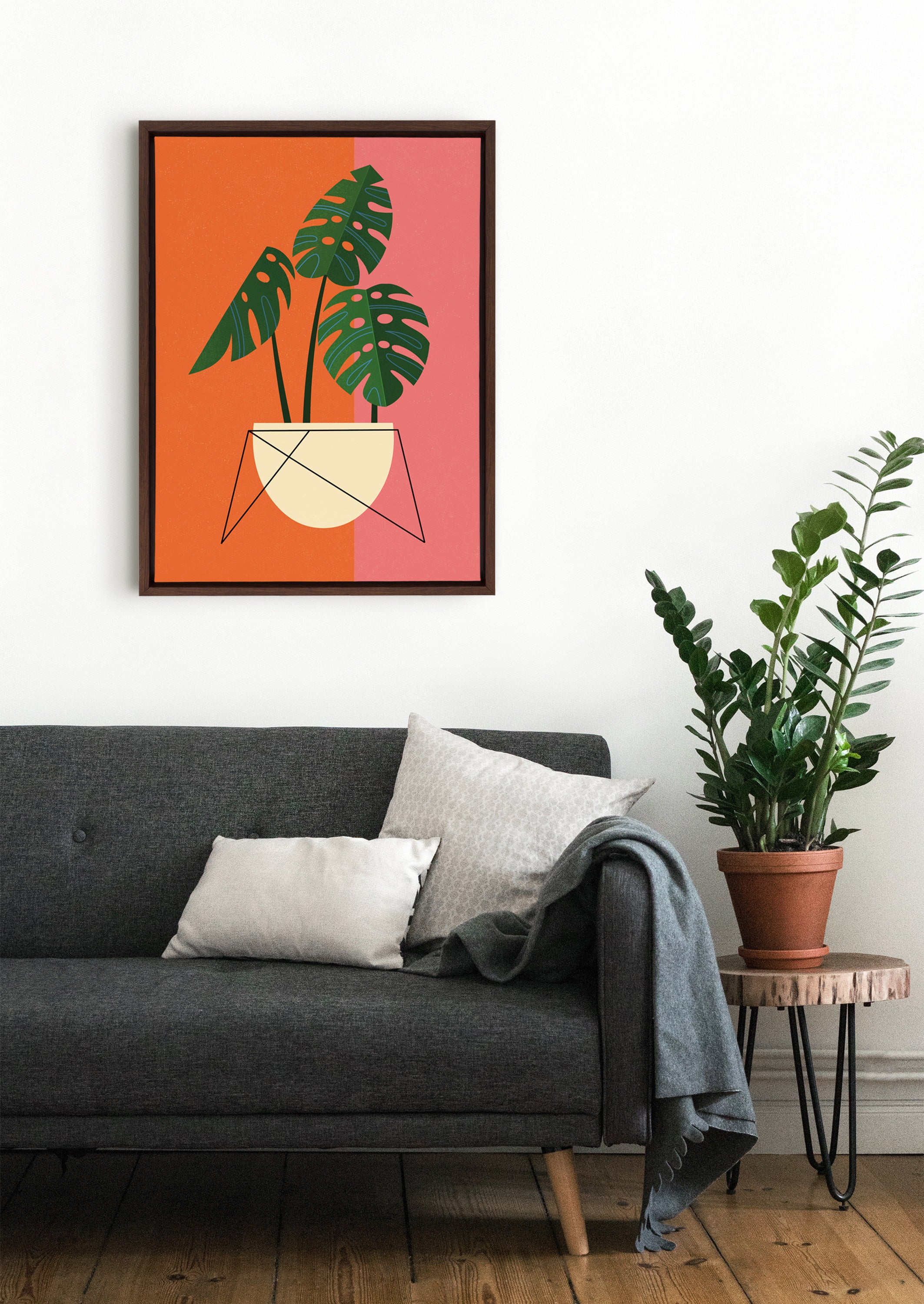Sylvie Monstera Framed Canvas by kateandlaurel - product image 7 for Resin Society
