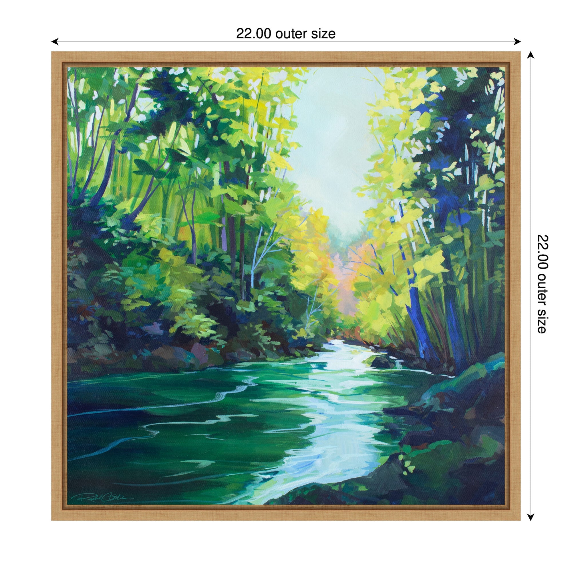 Sylvie Downstream Framed Canvas by Rachel Christopoulos