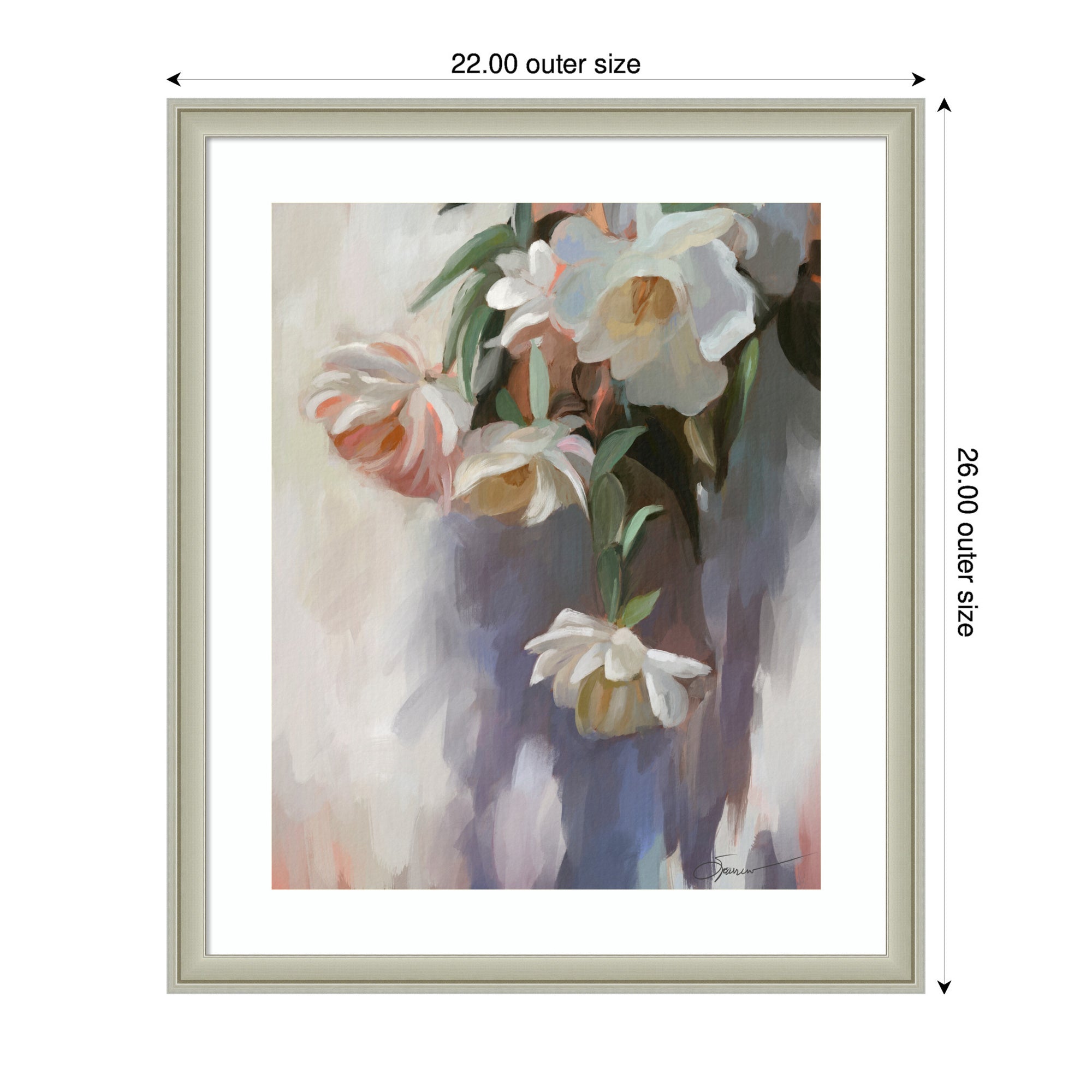 Framed Art Dangle Thumb Pastel Flower Bouquet by Mary Sparrow