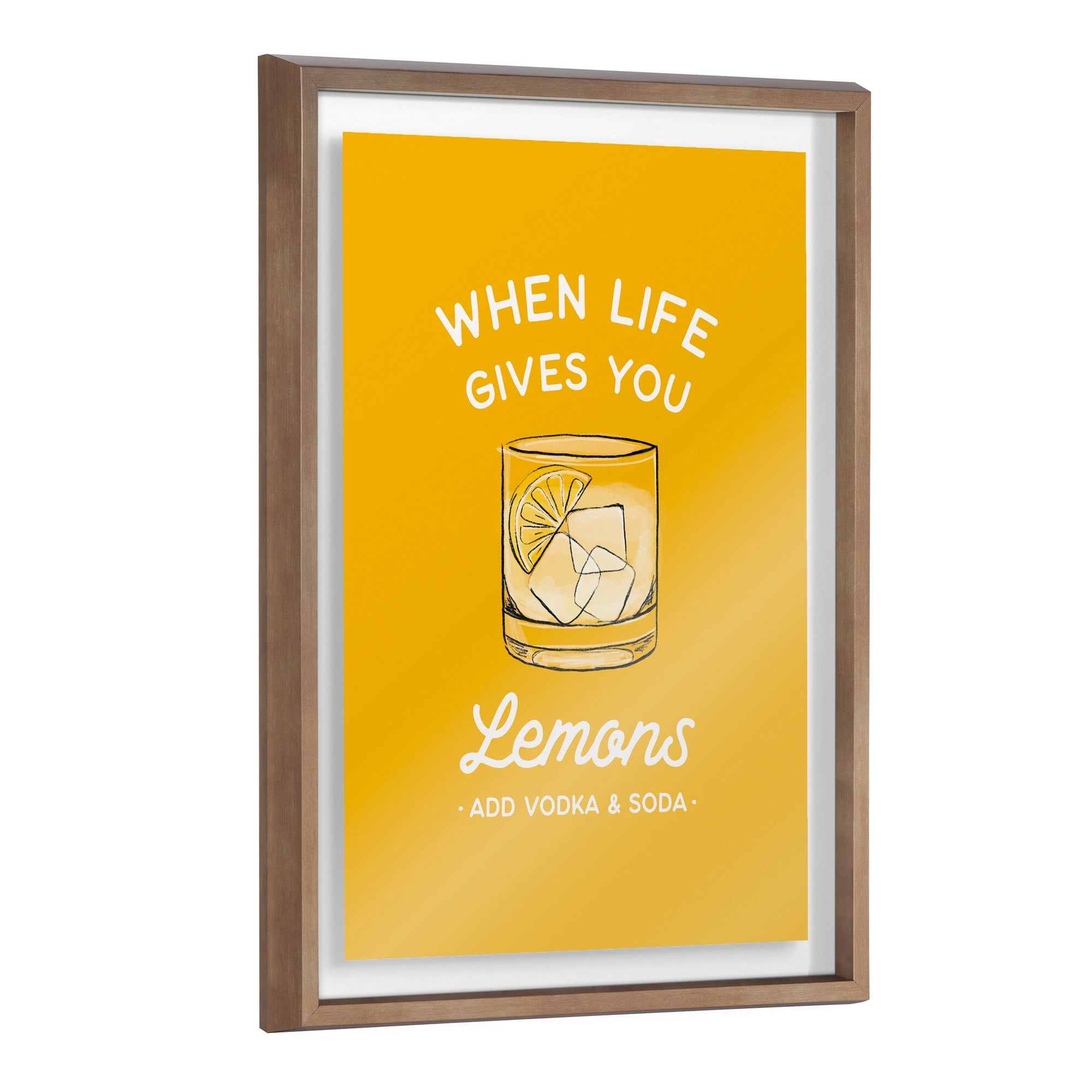 Blake When Life Gives You Lemons Yellow Framed Printed Glass by The by kateandlaurel - main product image for Resin Society
