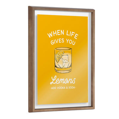 Blake When Life Gives You Lemons Yellow Framed Printed Glass by The by kateandlaurel - main product image for Resin Society