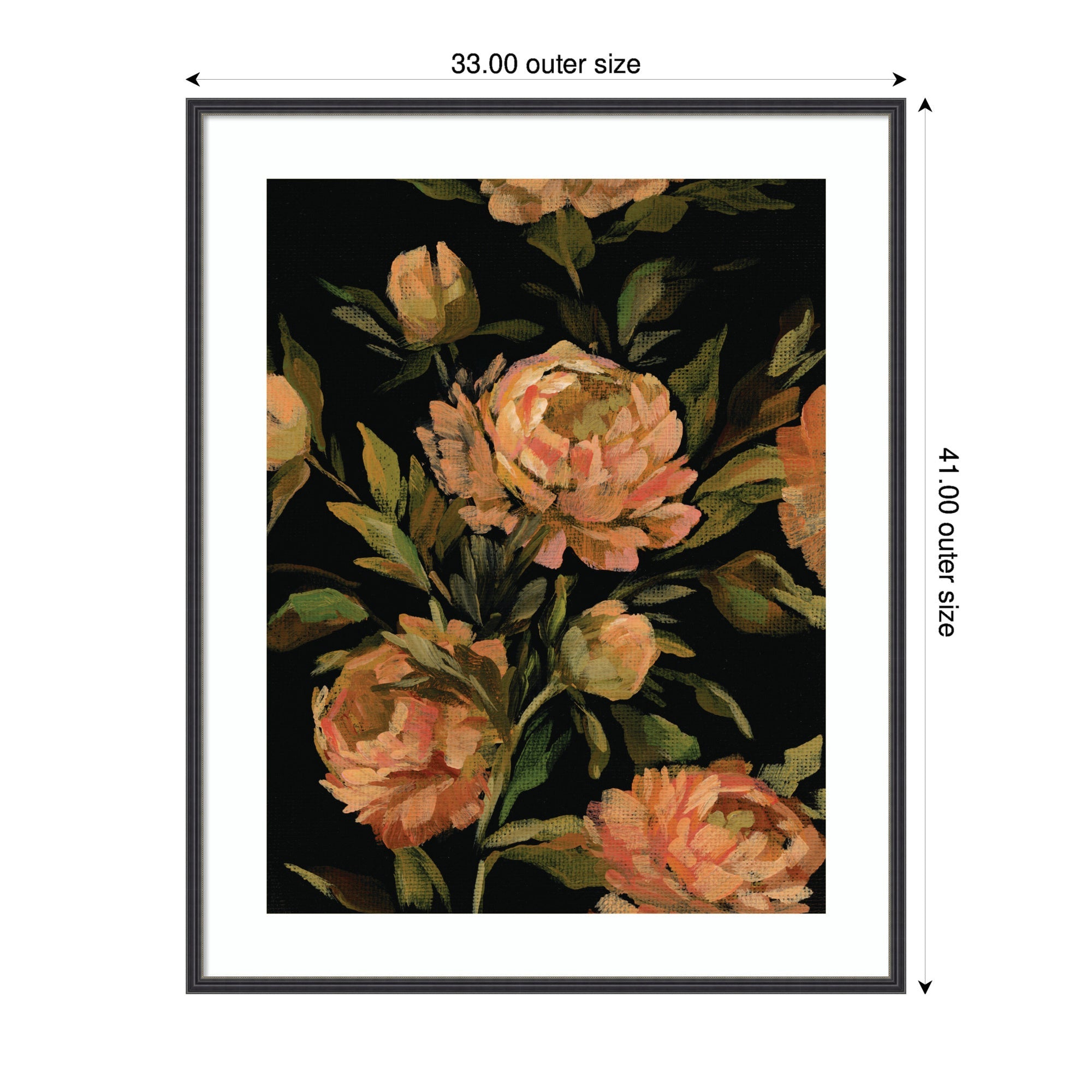 Framed Art Moody Floral 3 by Annie Quigley
