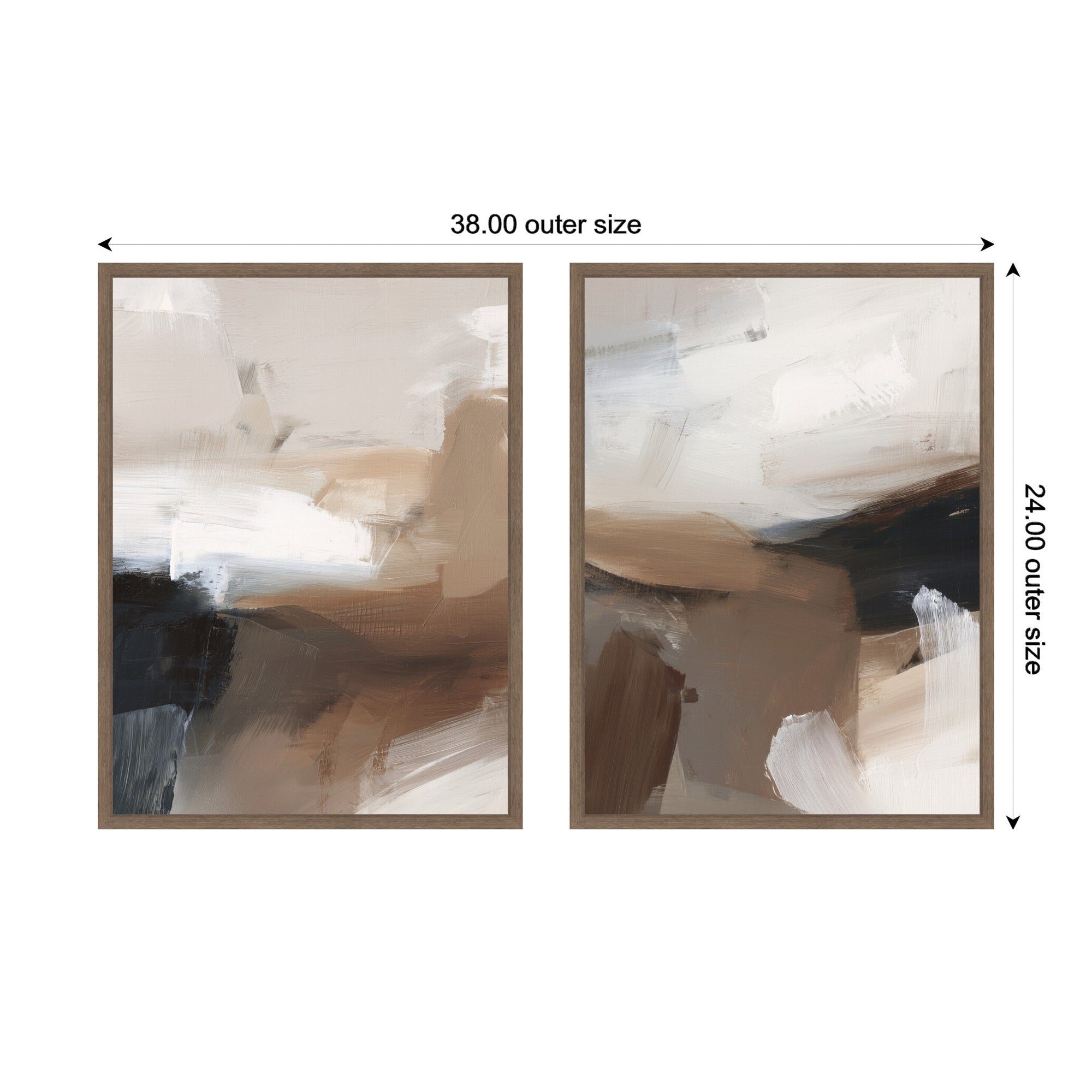Layered Ground No.
1 & No.
2 2 Piece Framed Canvas Wall Art Set by Amy Lighthall