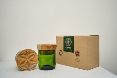 Hiliki Jar - Dark Green - Medium (set of 2) by Mbare Ltd - product image 4 for Resin Society