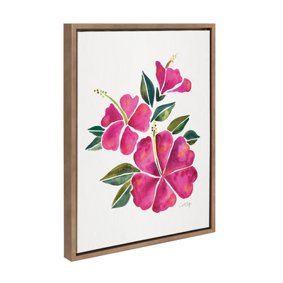 Sylvie Hibiscus Bloom Fuchsia Framed Canvas by kateandlaurel - product image 2 for Resin Society