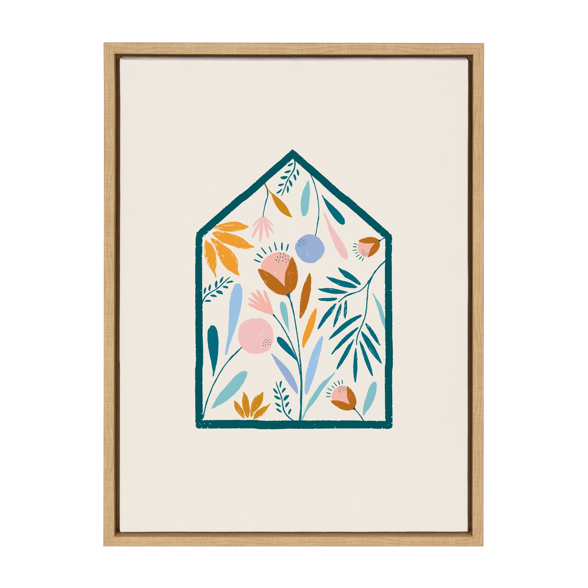 Sylvie Flower House Framed Canvas by kateandlaurel - product image 10 for Resin Society