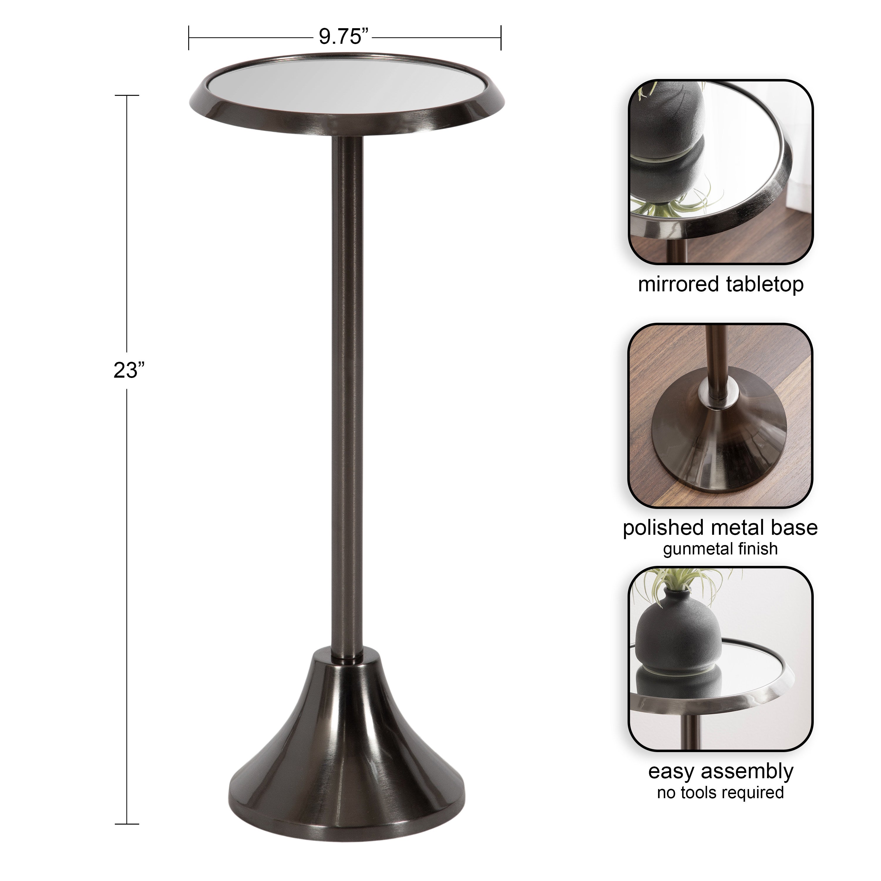 Sanzo Metal Drink Table by kateandlaurel - product image 11 for Resin Society