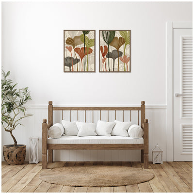 Earthen Botanicals 2 Piece Framed Canvas Wall Art Set by Nikita Jariwala