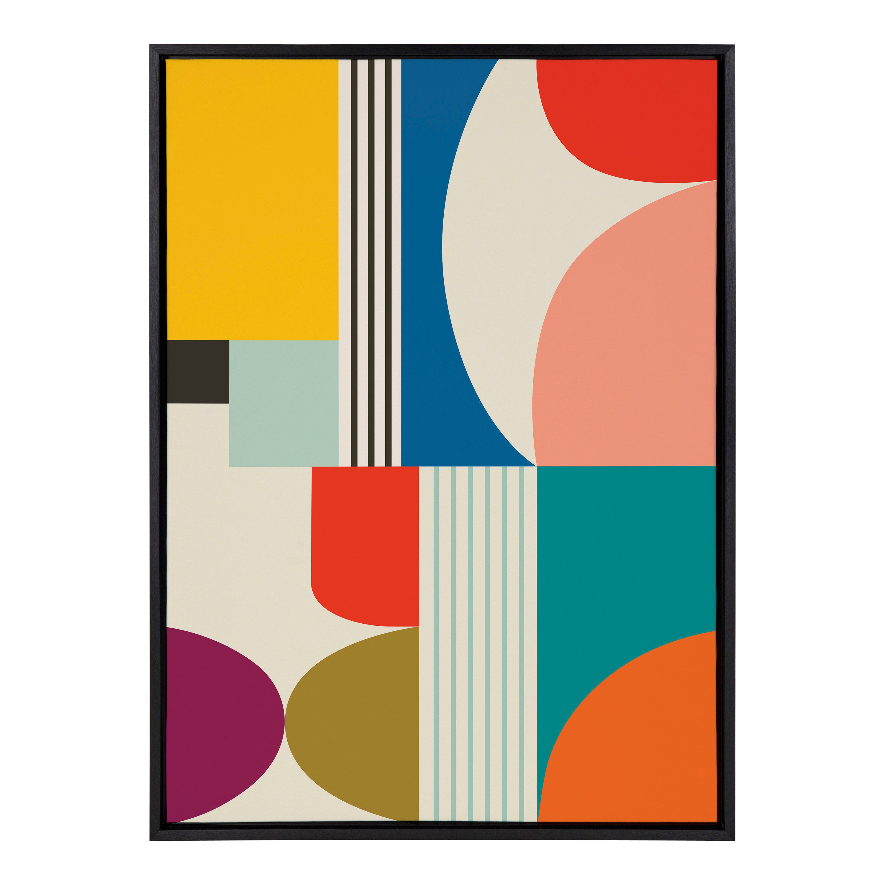 Sylvie Mid Century Modern Pattern Framed Canvas by kateandlaurel - product image 13 for Resin Society