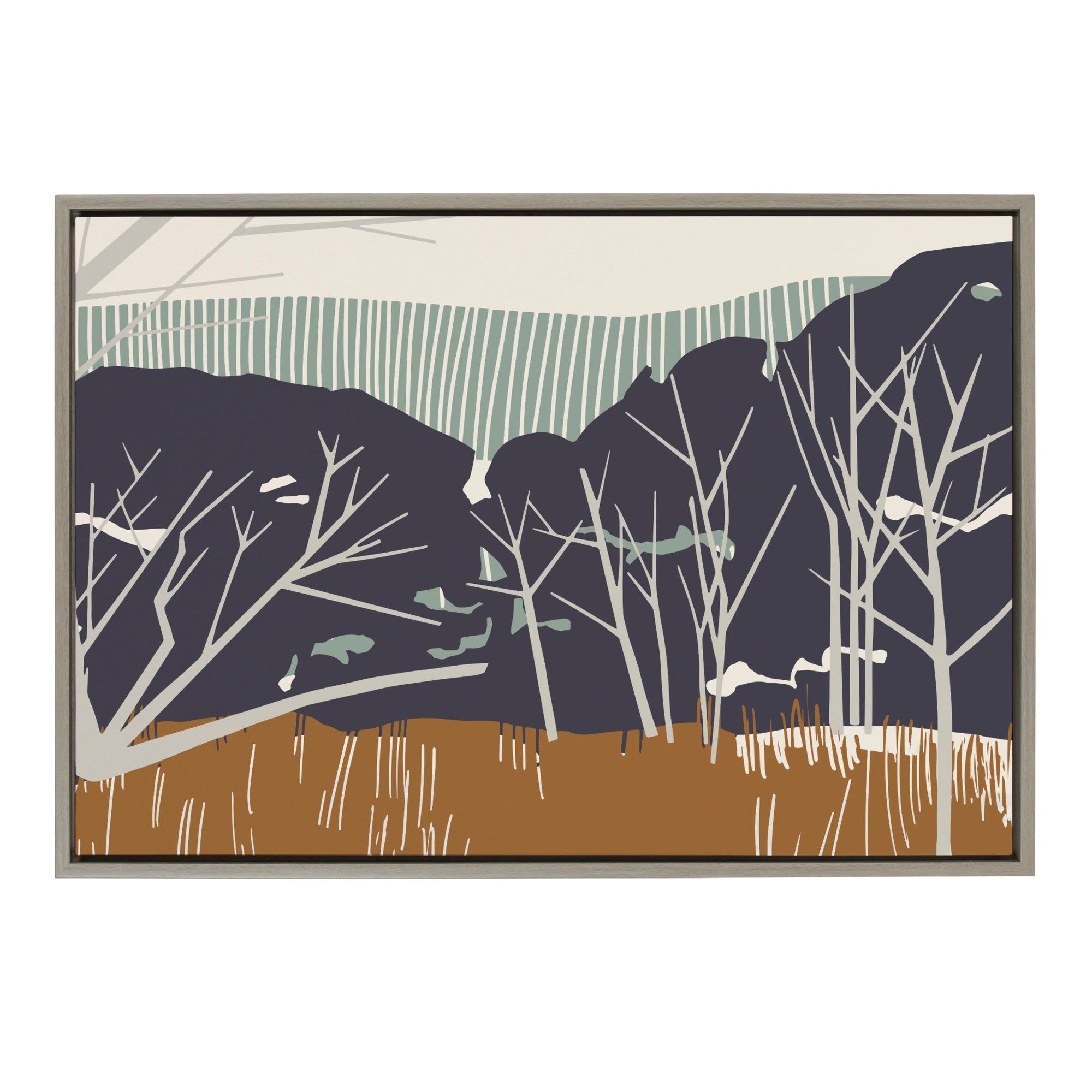 Sylvie Daily Walk Marsh Horizontal Framed Canvas by Hannah Beisang by kateandlaurel - main product image for Resin Society