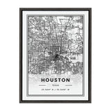 Sylvie Houston Modern Map Framed Canvas by kateandlaurel - product image 8 for Resin Society