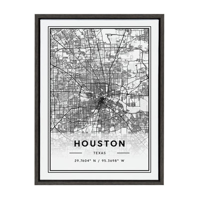 Sylvie Houston Modern Map Framed Canvas by kateandlaurel - product image 8 for Resin Society