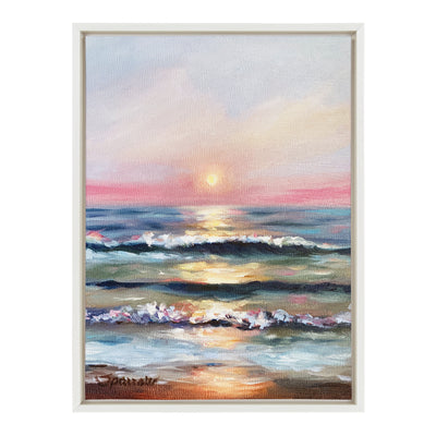 Sylvie Atlantic Sunset Framed Canvas by Mary Sparrow